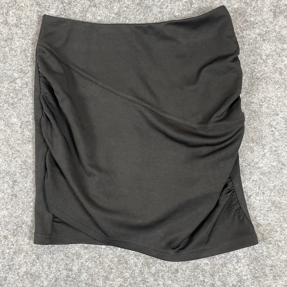 Women's KATE KASIN Black Ruched Mini Skirt M - Picture 2 of 9